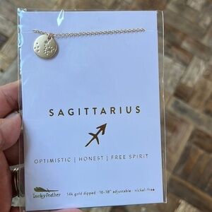 Sagittarius Gold Zodiak Necklace NWT